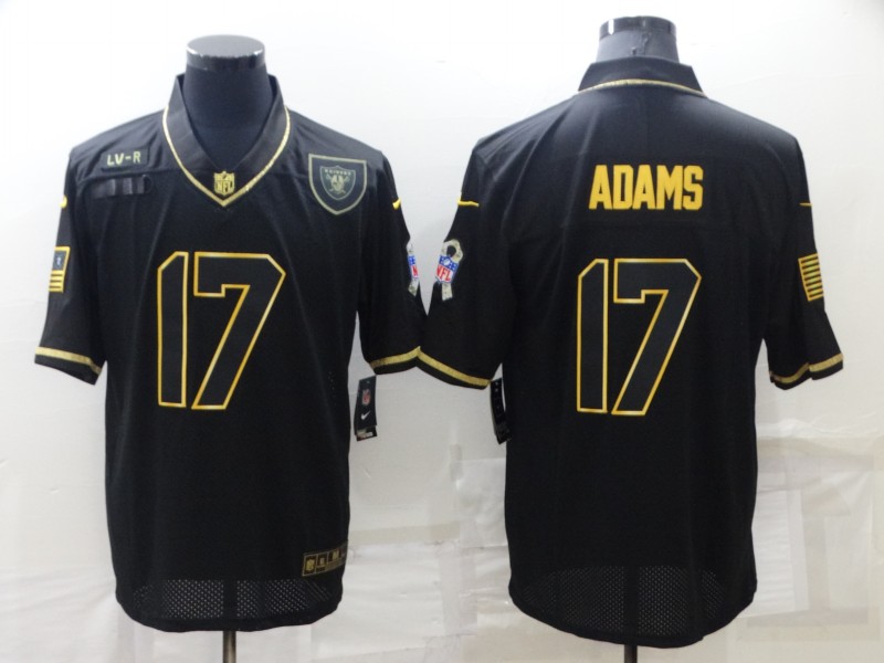 Men's Las Vegas Raiders #17 Davante Adams Black/Gold Salute To Service Limited Stitched Jersey Men's Las Vegas Raiders #17 Davante Adams Black/Gold Salute To Service Limited Stitched Jersey